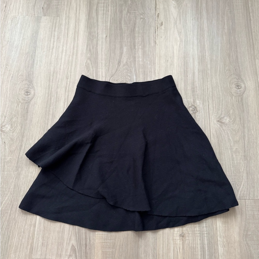 Zara Black Layered Skater Skirt